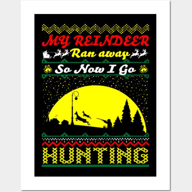 Funny hunting shirt Wall Art by fioruna25